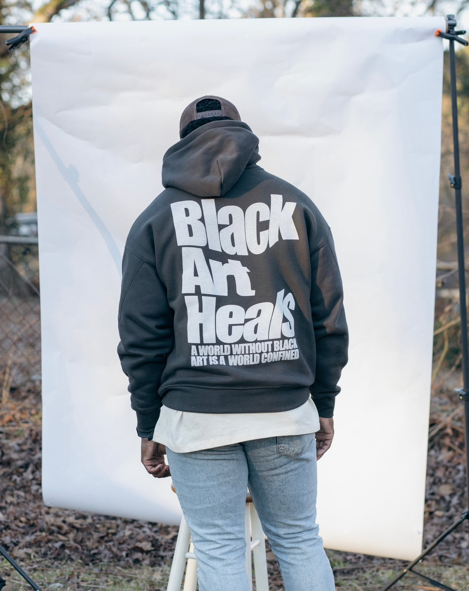 Black Art Heals Hoodie "Graphite Grey"