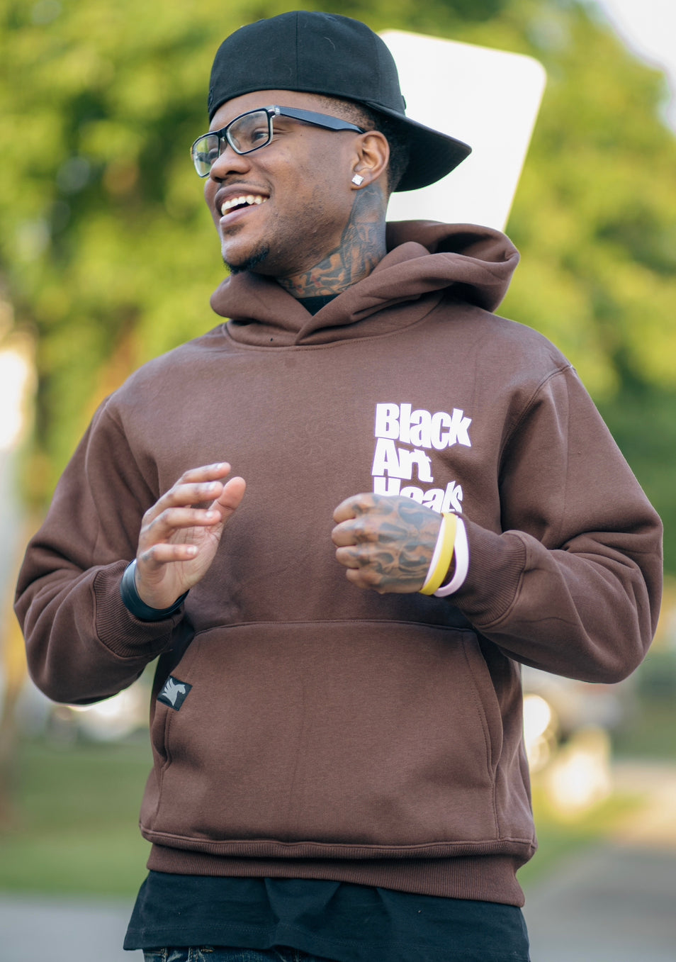 Black Art Heals Hoodie "Brown"