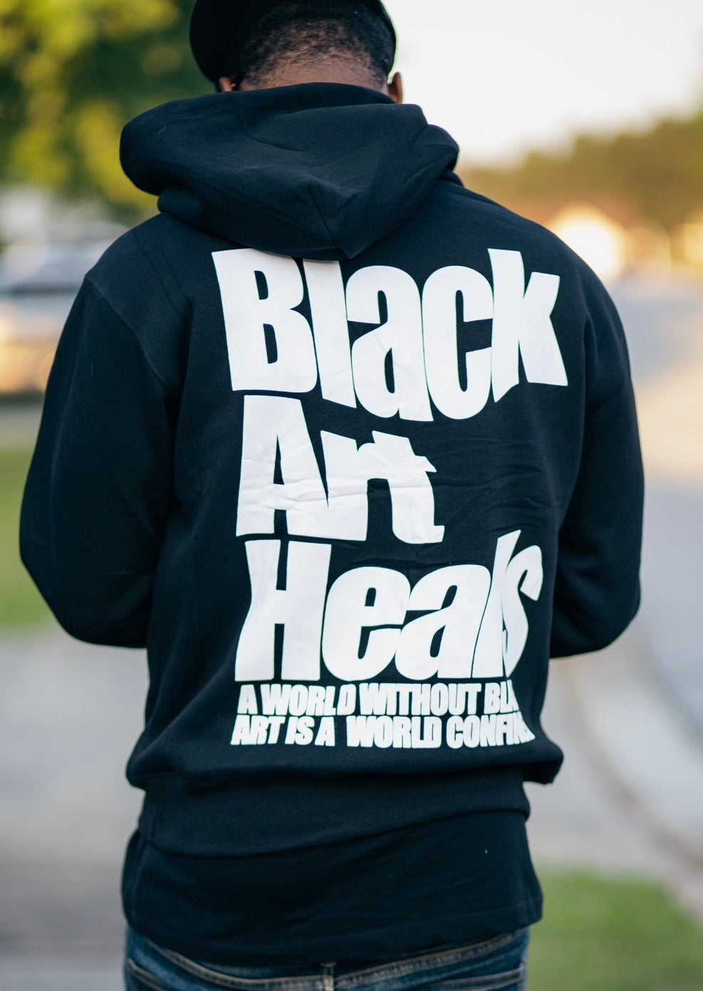 Black Art Heals Hoodie "Black Petunia"
