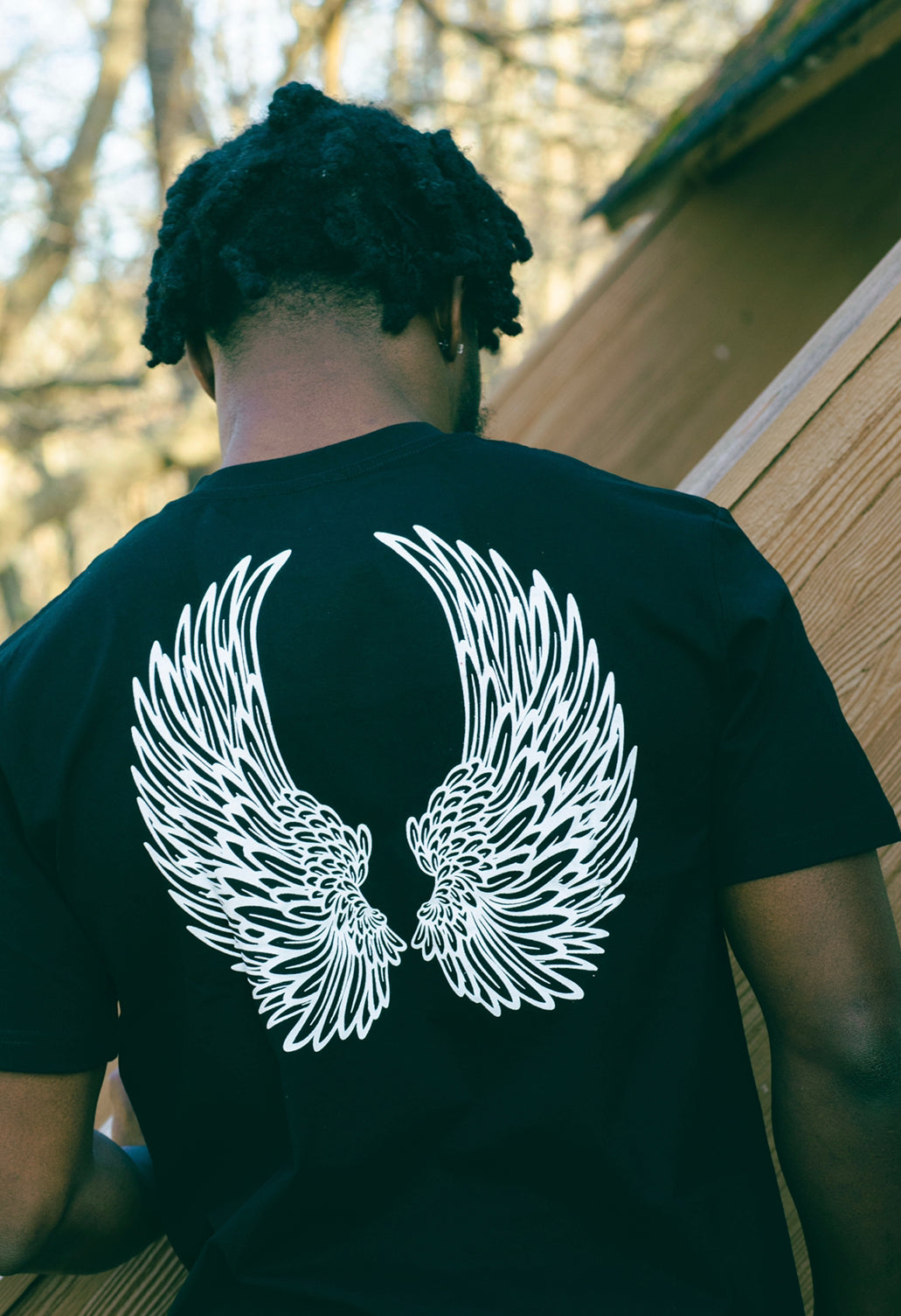 Pegasus Wings T-Shirt “Black Petunia”